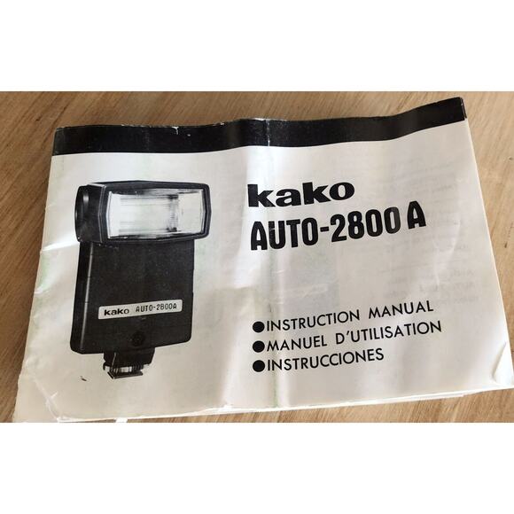 Vintage Kako Auto 2800A Camera Flash With Manual See Pictures Works - Picture 7 of 11
